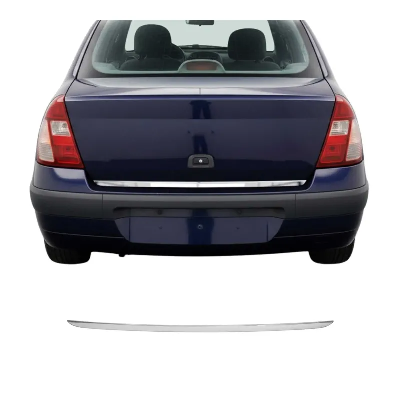 Kofferraumleiste Heckklappe Leiste für Renault Thalia 1999-2008 Edelstahl Chrom