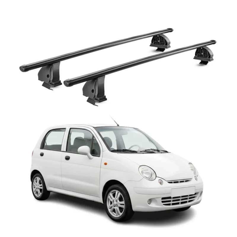 Stahl Dachträger für Chevrolet Matiz I 1998-2005 TÜV Abschließbar 2tlg Schwarz