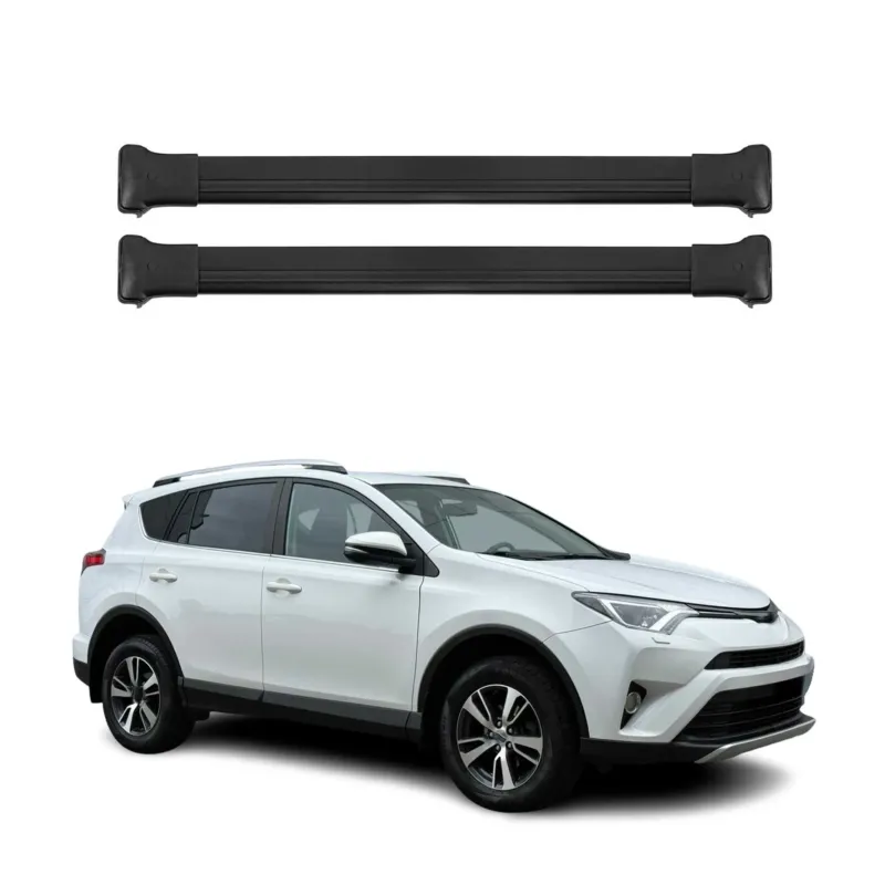 Dachträger Grundtäger für Toyota RAV4 IV V 2012-2025 75kg Aluminium Schwarz 2tlg