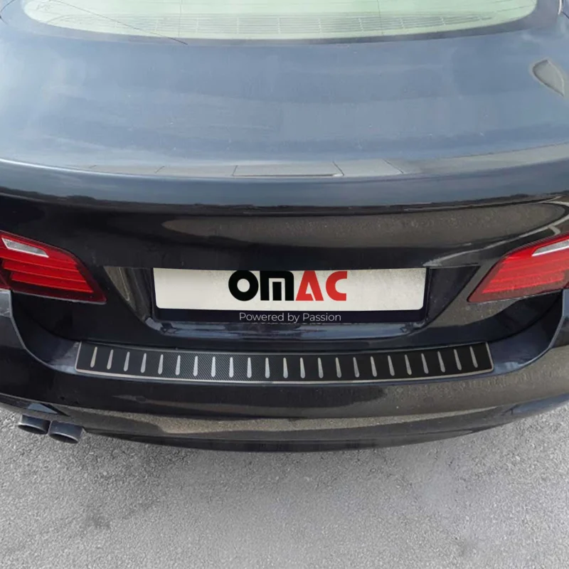 Ladekantenschutz Stoßstange für BMW 5er F11 Touring 2009-17 Chrom carbon foliert