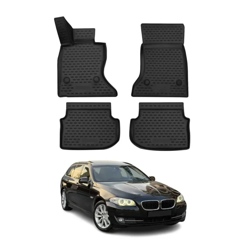 OMAC Gummimatten Fußmatten für BMW 5er F11 Touring 2010-2013 Pre-FL 4WD Xdrive