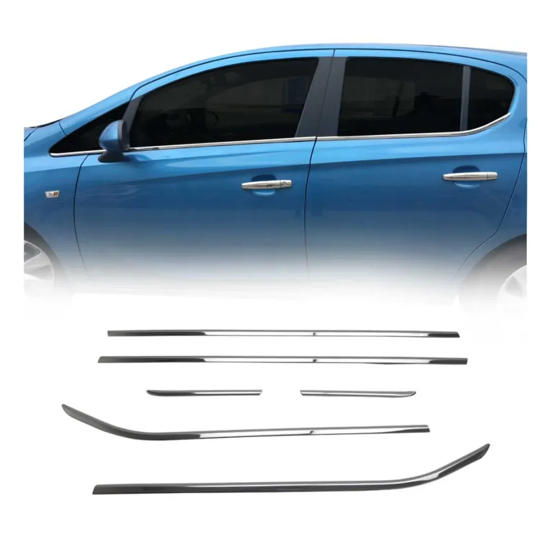 Fensterleisten Zierleisten für Opel Corsa 2015-2019 Edelstahl Chrom 6tlg