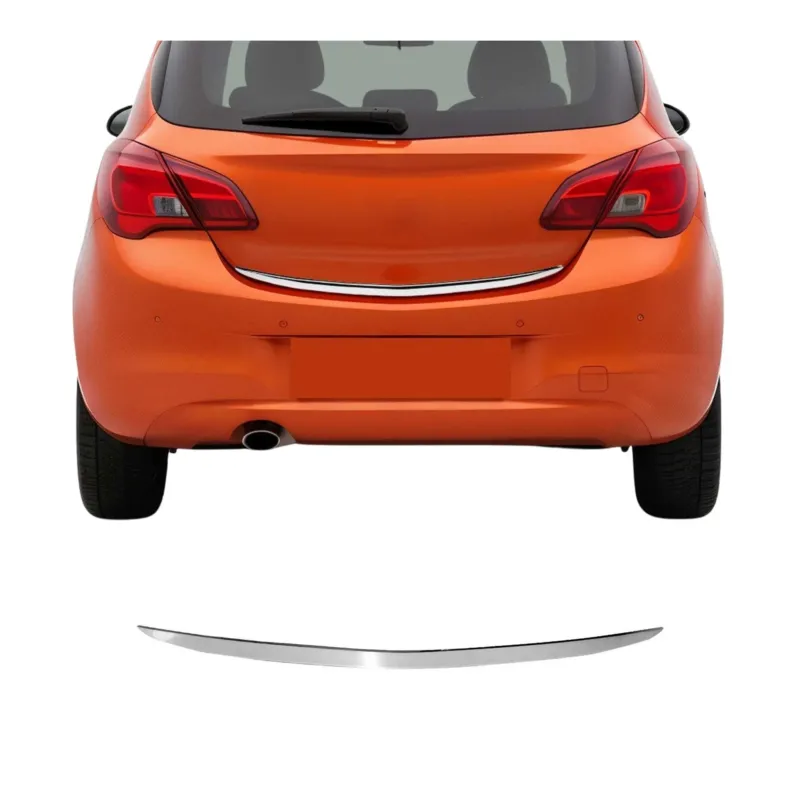 Kofferraumleiste Heckleiste für Opel Corsa D 2006-2014 Untere Chrom Edelstahl