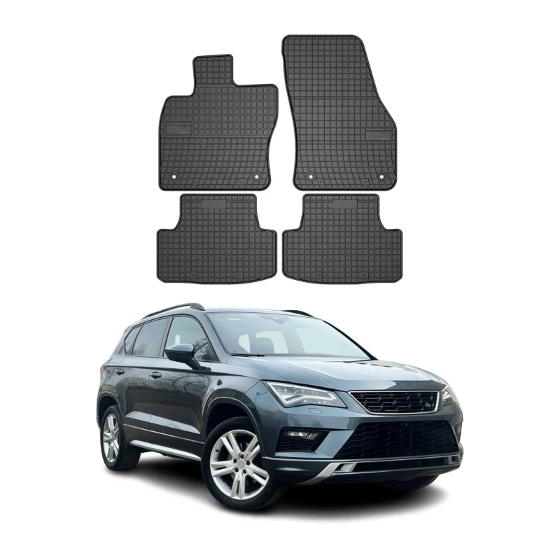 OMAC Gummi Fußmatten für Seat Ateca 2016-2026 Automatten Gummi Schwarz 4tlg