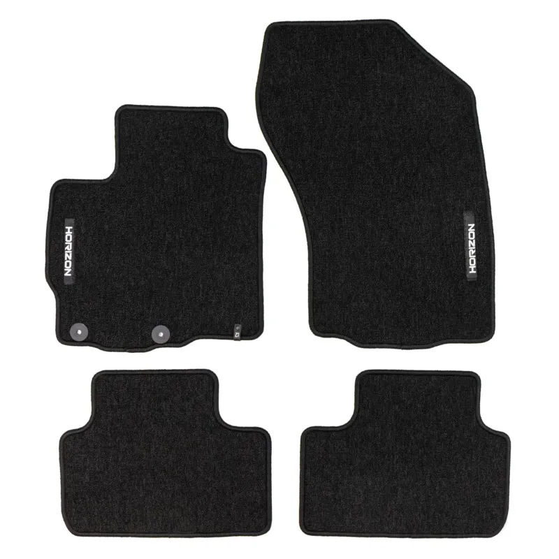 Velours Fußmatten für Citroen C4 Aircross 2012-2017 Autoteppich Schwarz 4 tlg