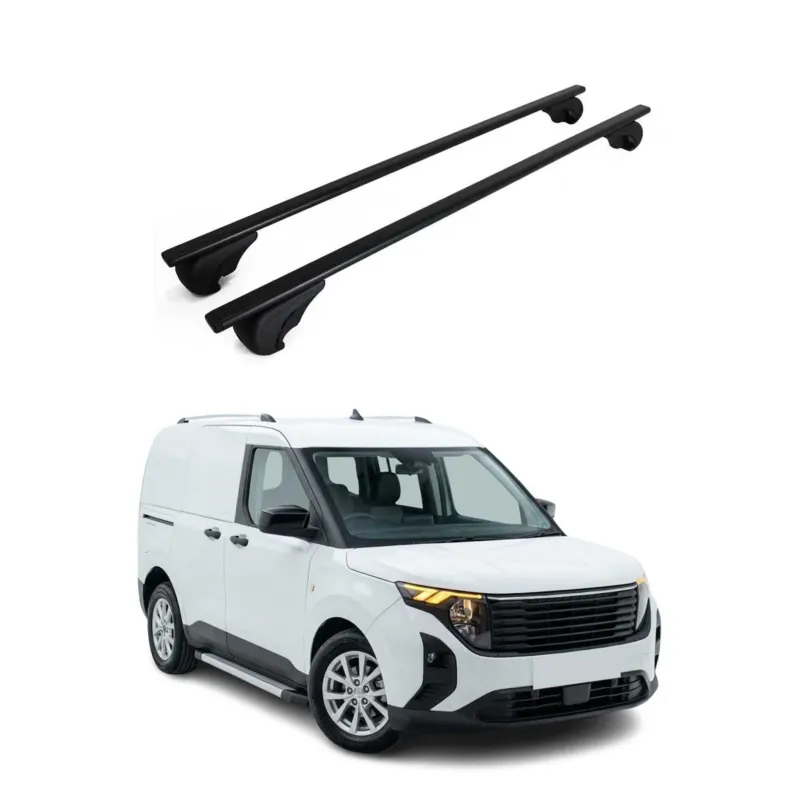 Dachträger Grundträger für Ford Transit Courier II 2023-2026 Stahl Schwarz 2tlg