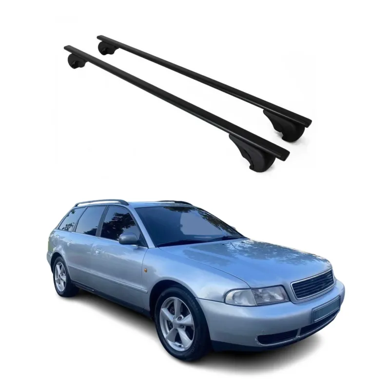 Dachträger Grundträger für Audi A4 B5 Avant 1996-2001 75kg Stahl Schwarz 2 tlg
