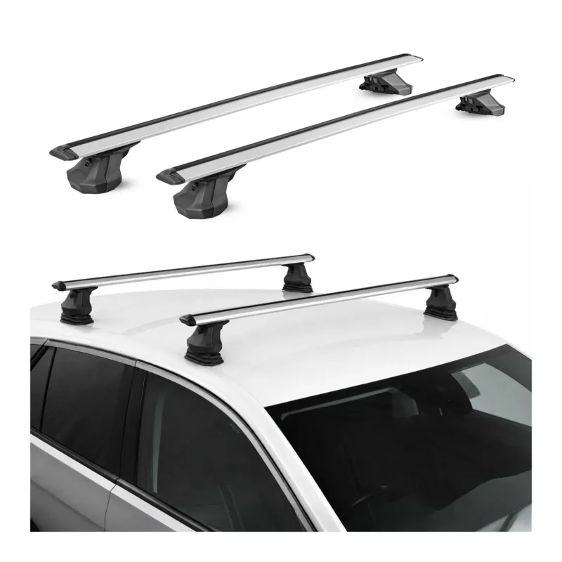 Dachträger Querträger für Peugeot 3008 I 2009-2016 Aluminium 2 Stück TÜV Silber