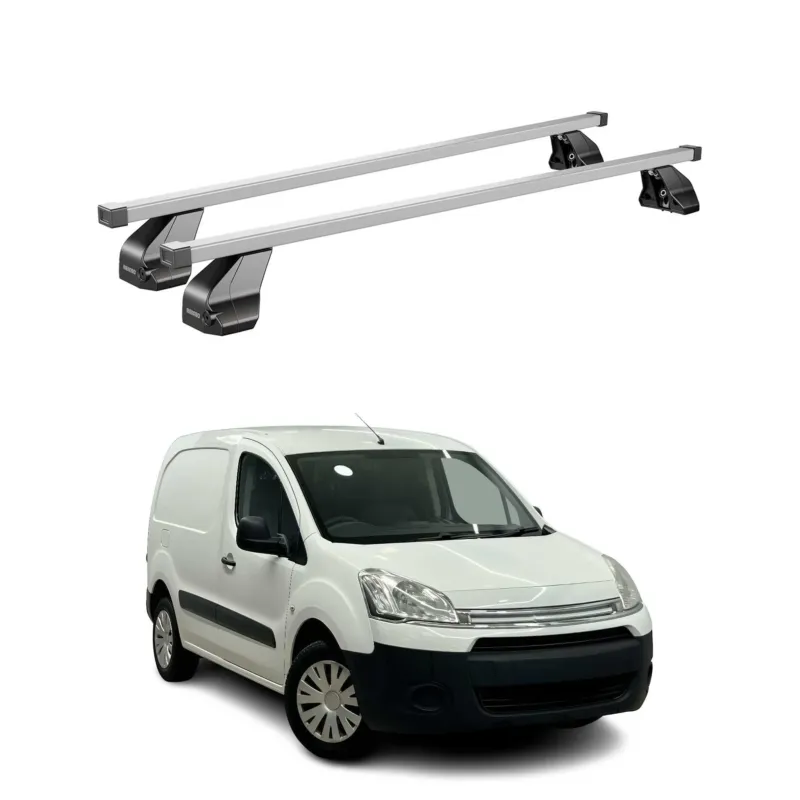 Menabo Dachträger Grundtäger für Citroen Berlingo 2008-2018 75kg Stahl Silber 2x