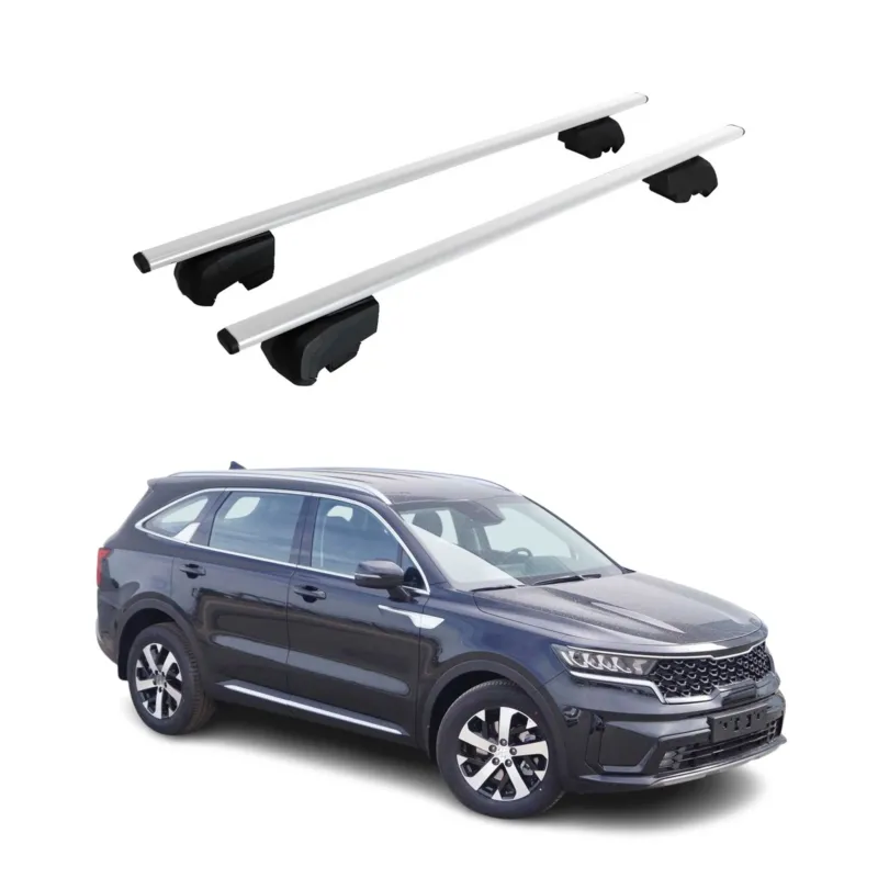 Dachträger Grundträger für Kia Sorento MQ4 2021-2026 75kg Stahl Silber 2 tlg