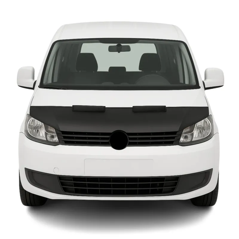 Haubenbra Steinschlagschutz Bonnet Bra für VW Caddy 2010-2015 Schwarz Halb