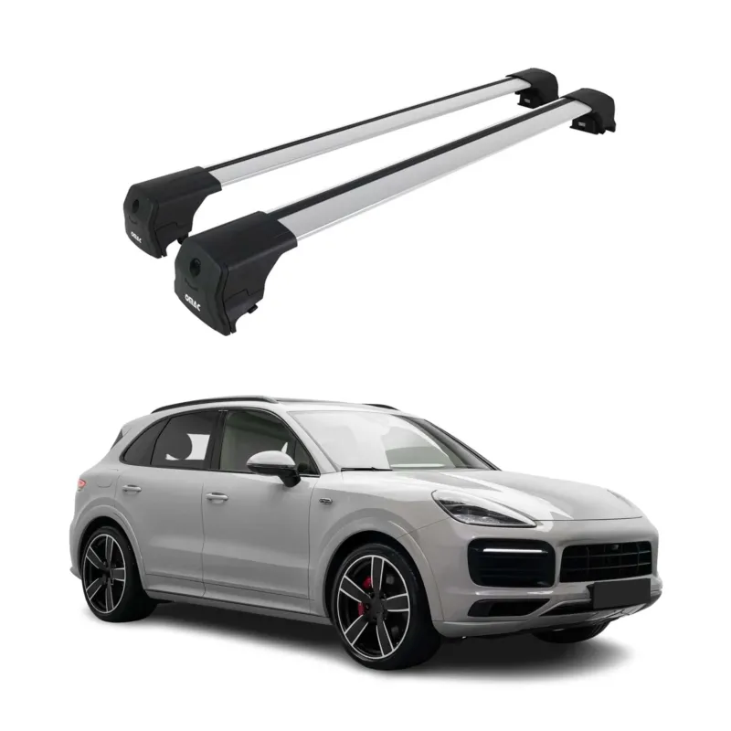 Dachträger Grundtäger für Porsche Macan 2014-2024 75kg Aluminium Silber 2 tlg