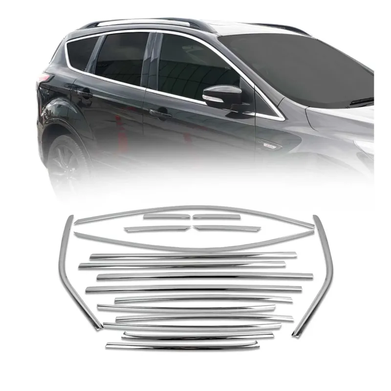 Fensterleisten Zierleisten für Ford Kuga II 2012-2019 Edelstahl Chrom 18tlg