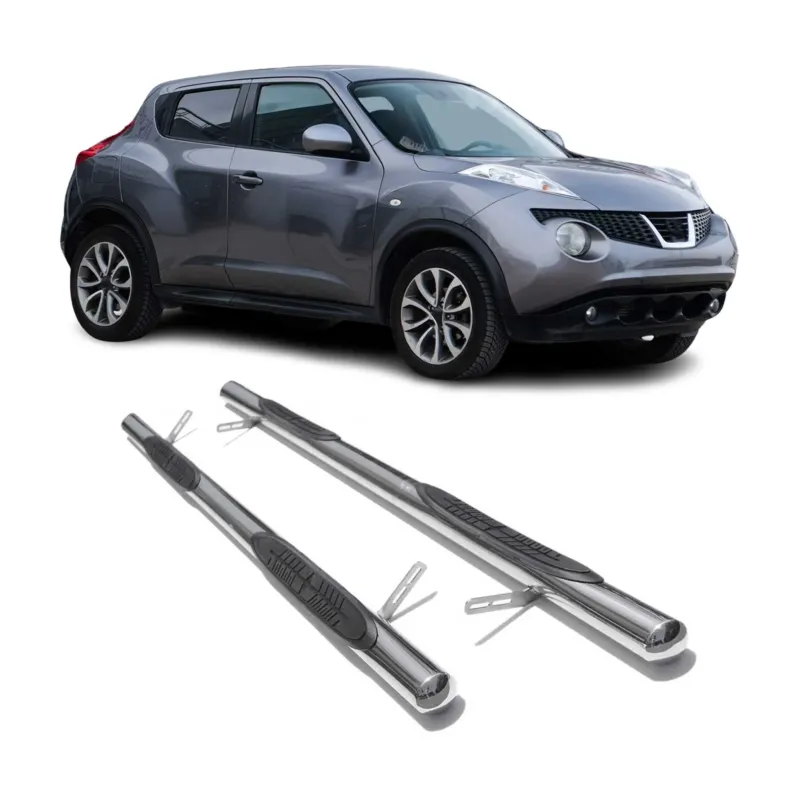Edelstahl Trittbretter Schwellerrohre für Nissan Juke 2010-2019 Edelstahl Silber