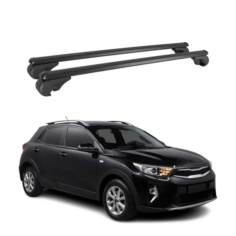 Dachträger für Kia Stonic 2017-2026 Gepäckträger Grundträger Alu Schwarz 2x