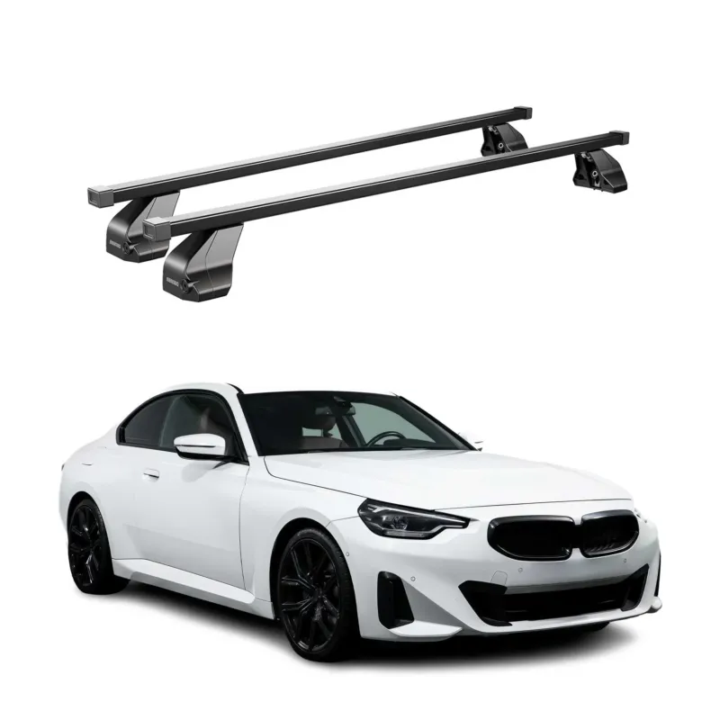 Menabo Dachträger Grundtäger für BMW 2er F44 Gran Coupé 2019-24 Schwarz Stahl 2x