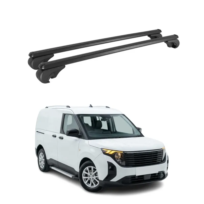 Dachträger Grundträger für Ford Transit Courier II 2023-26 TÜV Alu Schwarz 2x