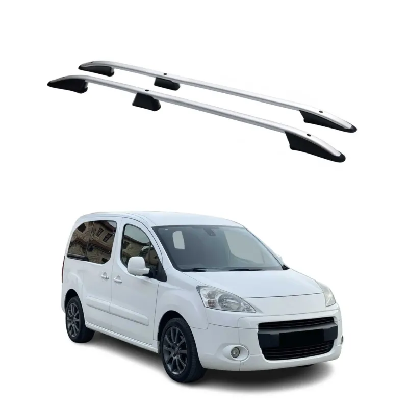 Dachreling für Peugeot Partner Tepee L1 Kurzer 2008-2018 Alu ABE Silber 2x