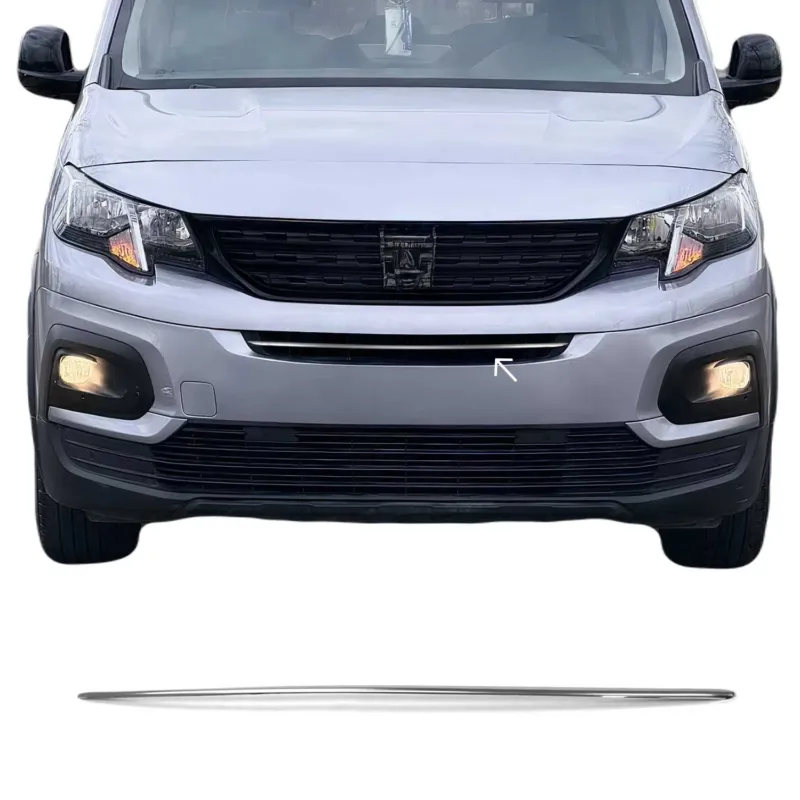 Kühlergrill Leisten Grillleisten für Peugeot Rifter 2018-2026 Edelstahl Chrom