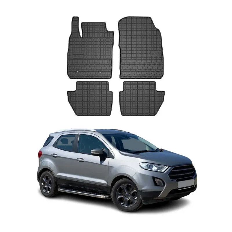 OMAC Gummi Fußmatten für Ford Ecosport 2017-2020 Automatten Gummi Schwarz 4tlg