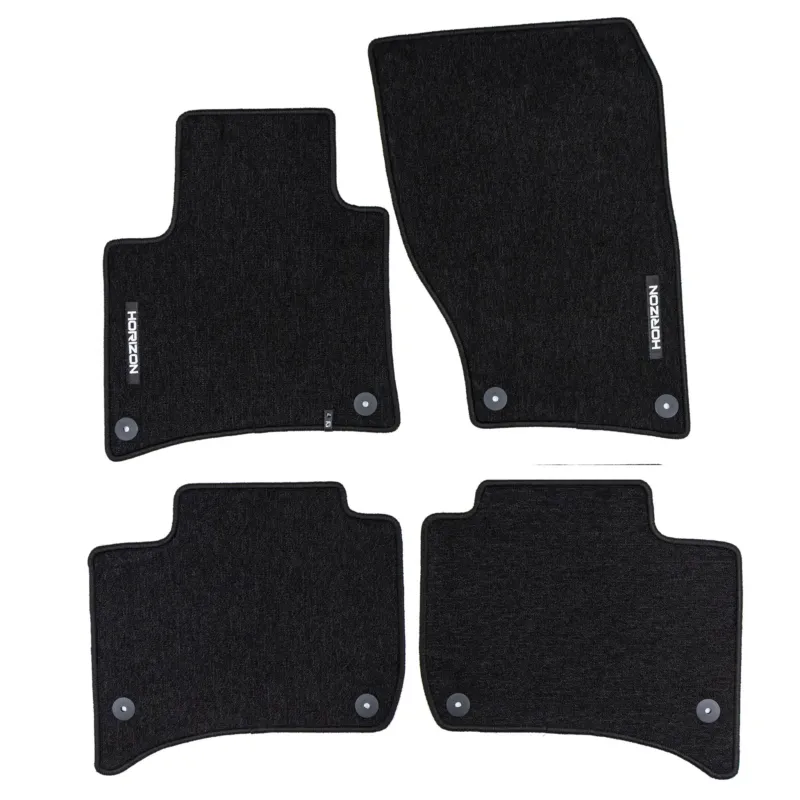 Velours Fußmatten für VW Touareg II 2010-18 Autoteppich Automatten Schwarz 4 tlg