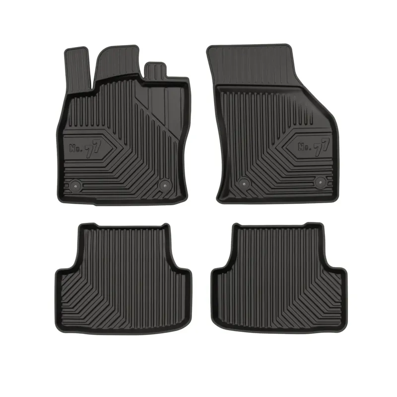 Fußmatten Gummimatten No.77 für VW Golf mk7 2012-2020 TPE Gummi Schwarz 4 tlg