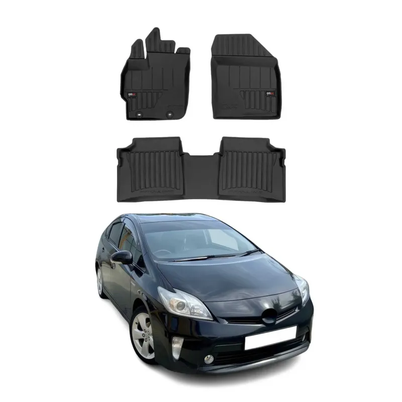 OMAC Gummi Fußmatten für Toyota Prius 2010-2015 Premium TPE Automatten 3tlg