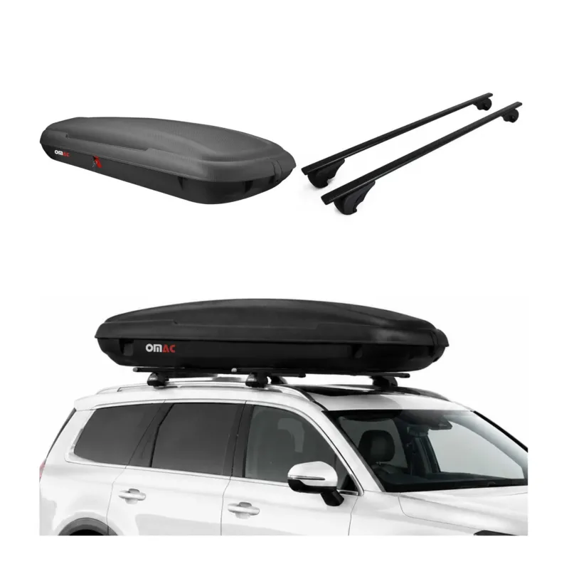 Carbonlook Dachbox 480L + Dachträger Ford Kuga II Titanium 2012-2019 Schwarz