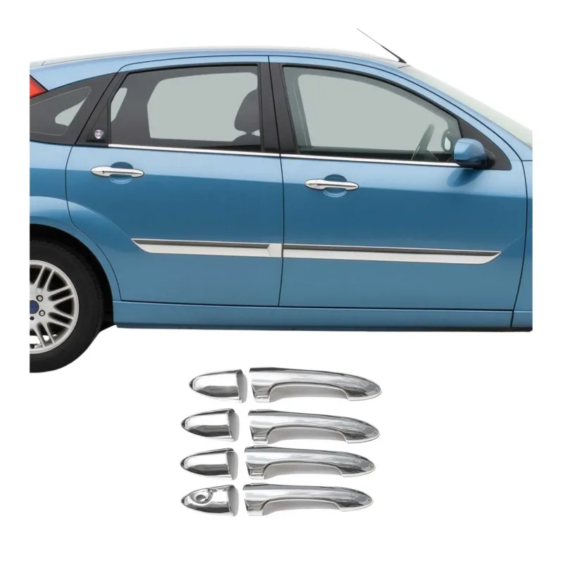 Chrom Türgriff Blende für Ford Focus 1998-2004 4-Tür Edelstahl 8tlg