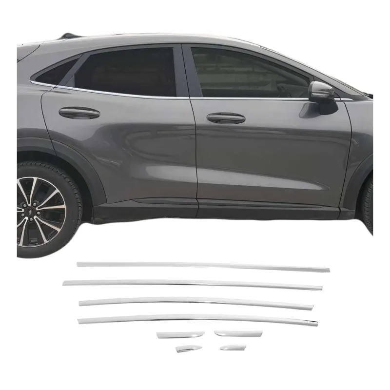 Fensterleisten Fensterrahmen für Ford Puma 2019-2026 Edelstahl Chrom 8 tlg