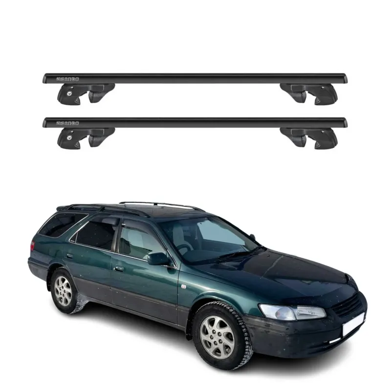 Dachträger für Toyota Camry XV10 XV20 Limo 1991-2002 Alu 90kg TÜV Schwarz 2tlg