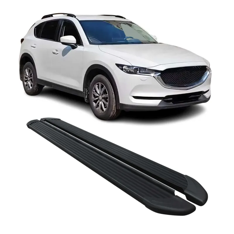 Seitenschweller Trittbretter Schweller für Mazda CX-5 2017-2025 Alu Schwarz
