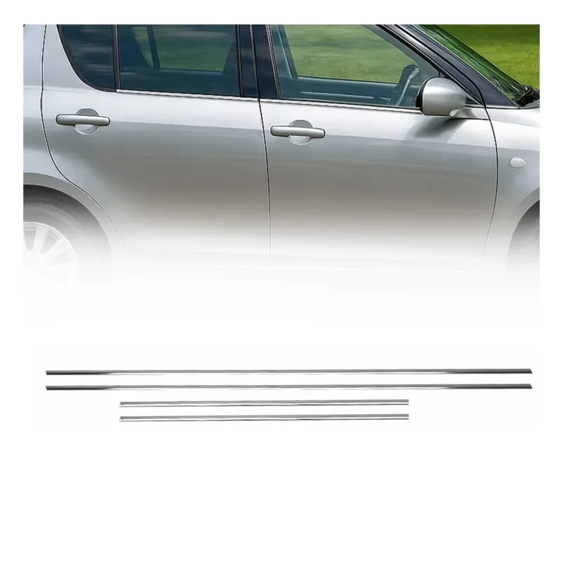 Fensterleisten Zierleisten für Suzuki Swift 2010-2017 Edelstahl Chrom 4tlg