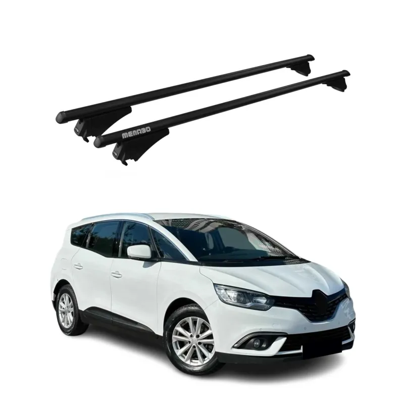Menabo Grundträger Dachträger für Renault Grand Scenic 2016-2022 ABE Alu Schwarz