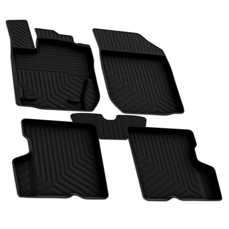 Fußmatten 3D Automatten Gummimatten für Dacia Duster 2010-2018 Gummi Schwarz 4x