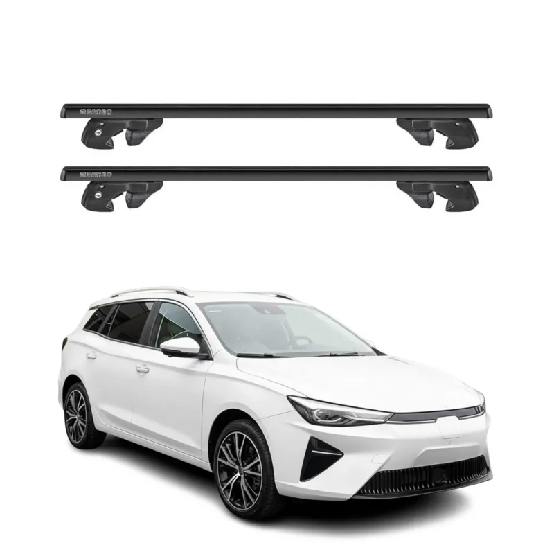Dachträger Grundtäger für MG5 EV 2021-2026 Aluminium 90kg TÜV Schwarz 2tlg