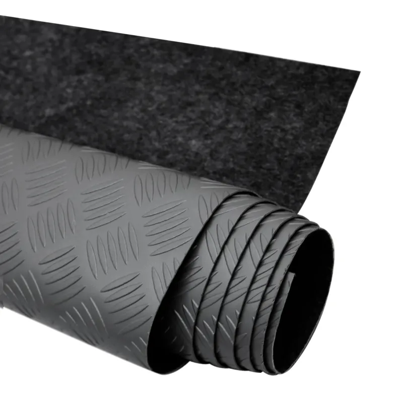 Antirutschmatte Gumimatte Bodenbelag Riffelblech Optik 200 x 100 cm Schwarz