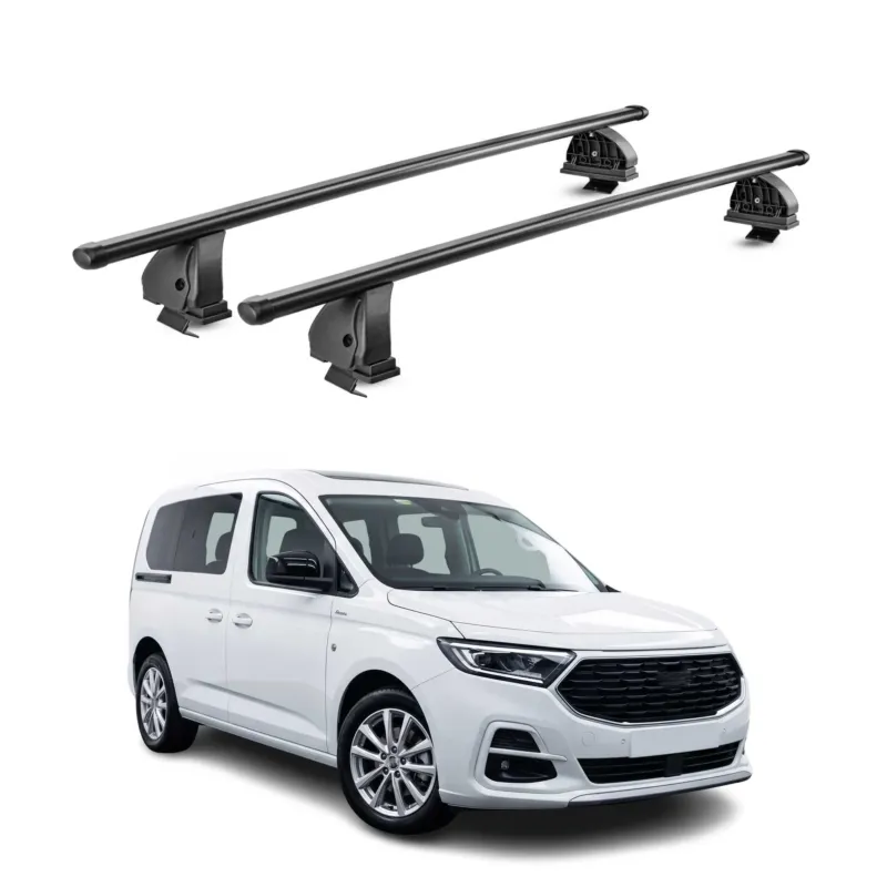 Stahl Dachträger für Ford Tourneo Connect III 2022-2026 TÜV Abschließbar Schwarz