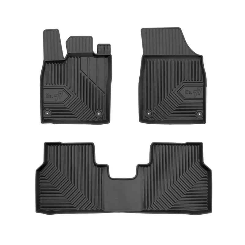 Fußmatten Gummimatten No.77 Antirutsch für VW ID.5 2022-2026 TPE Schwarz 3 tlg