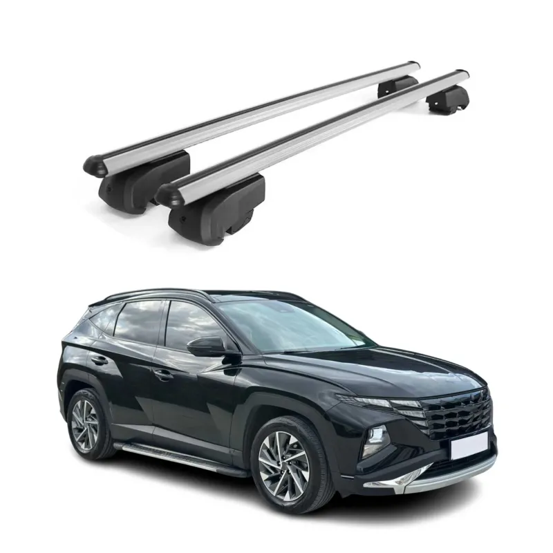 Dachträger Grundtäger für Hyundai Tucson mk4 2022-2026 75kg Alu Silber 2 tlg