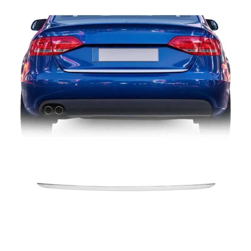 Kofferraumleiste Heckleiste für Audi A4 B8 Limo Pre-Fl 2007-2012 Edelstahl Chrom