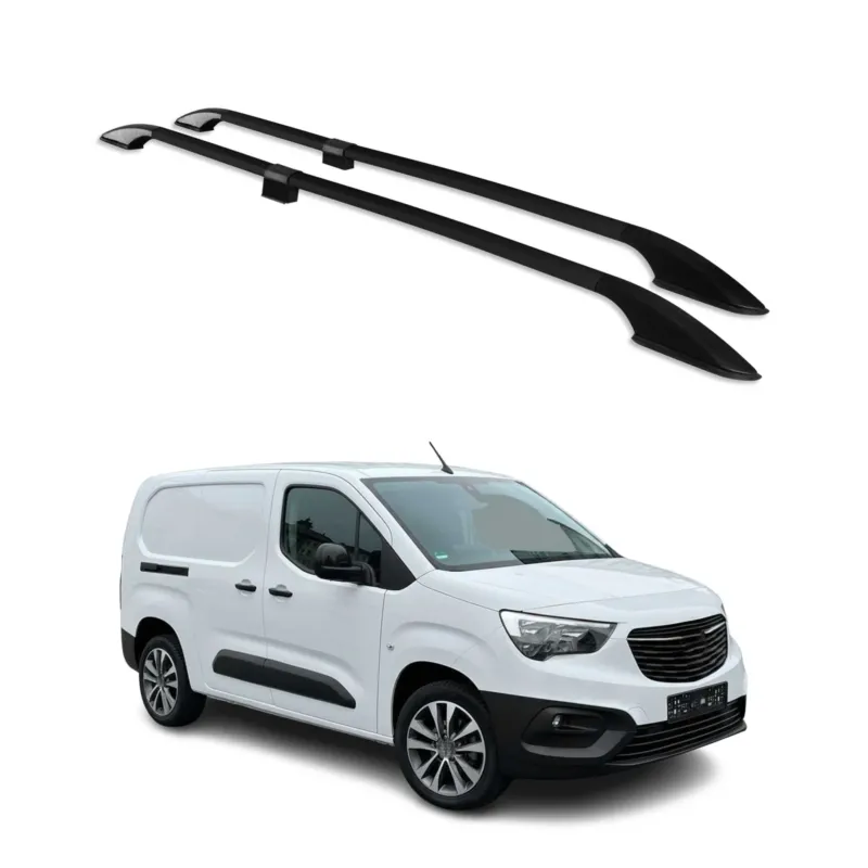 Dachreling Dachgepäckträger für Opel Combo E 2019-2026 L2 Langer Alu Schwarz