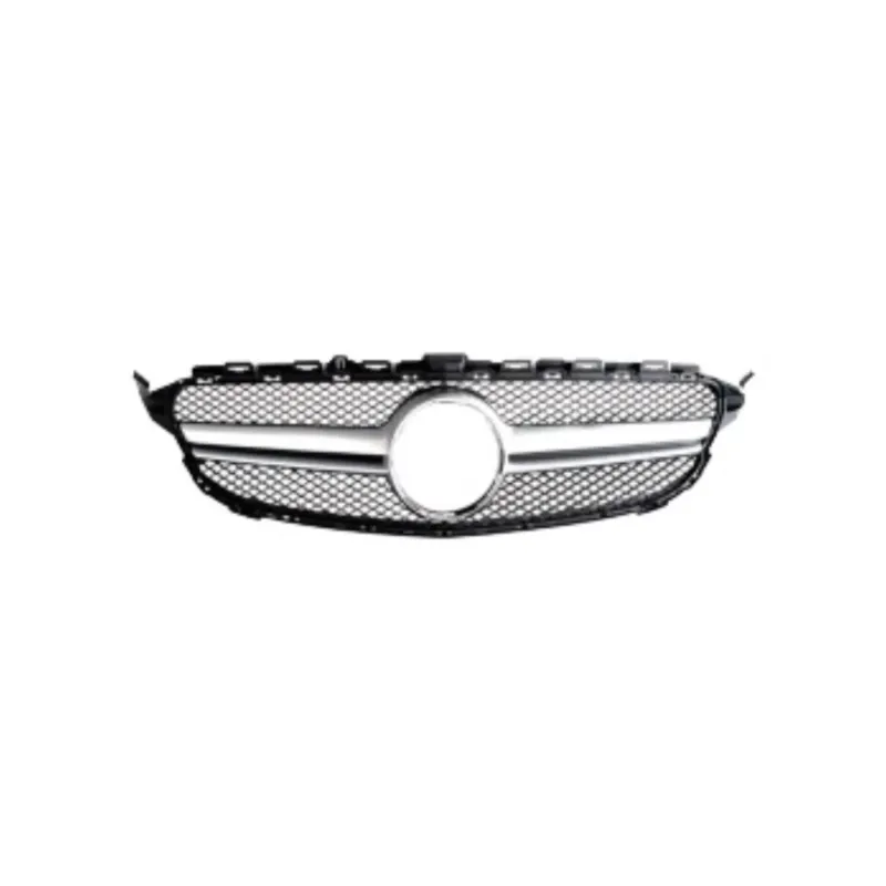 Kühlergrill Grill Frontgrill für Mercedes C Klasse W205 2019-2021 AMG Silber