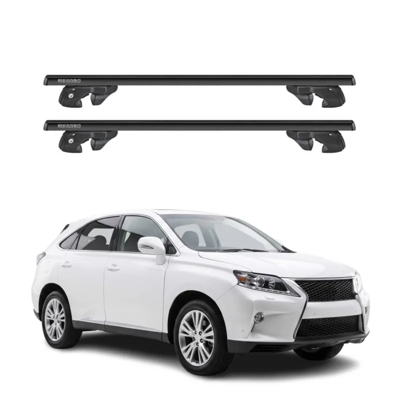 Dachträger Grundtäger für Lexus RX III 2010-2015 Aluminium 90kg TÜV Schwarz 2tlg