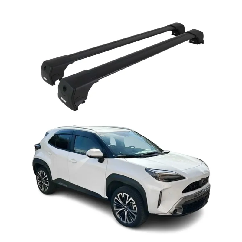 Dachträger Grundtäger für Toyota Yaris Cross 2021-2026 75kg Alu Schwarz 2 tlg