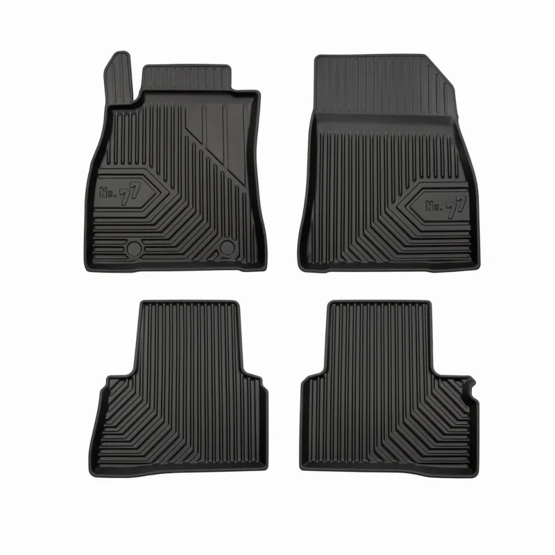 Fußmatten Gummimatten No.77 für Nissan Juke I 2010-2019 TPE Schwarz 4 Teile