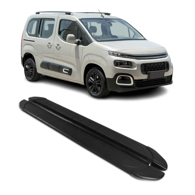 Trittbretter Seitenschweller für Citroen Berlingo L1 2018-2026 Kombi Alu Schwarz