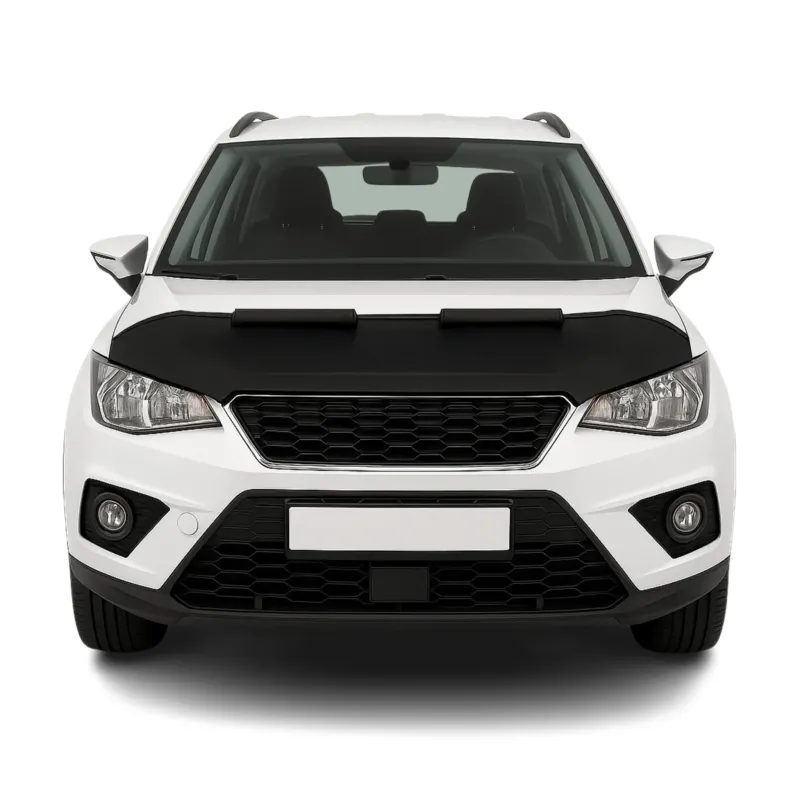 Haubenbra Steinschlagschutz Bonnet Bra für Seat Arona 2017-2026 Schwarz Halb
