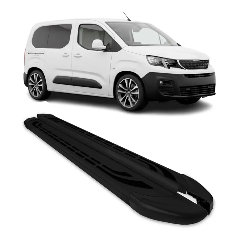 Trittbretter Seitenschweller für Peugeot Partner 2018-2026 Kombi Kurzer Schwarz