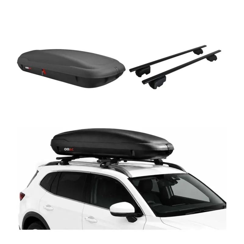 Carbonlook Dachbox 400L + Dachträger Mercedes C Klasse S205 2014-2021 Schwarz